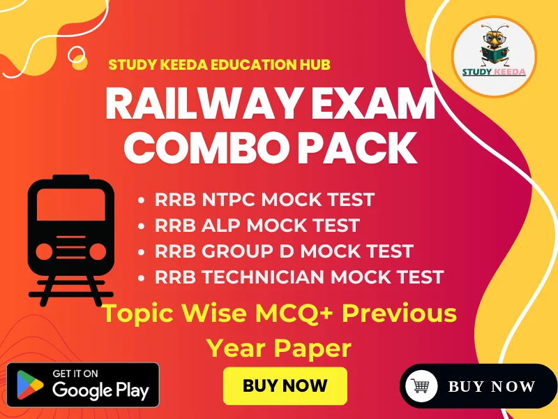 Railway exam combo mock test course poster