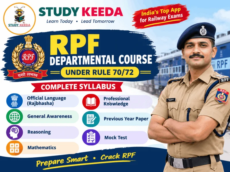 Study Keeda RPF Departmental Course Rule 70/72 poster