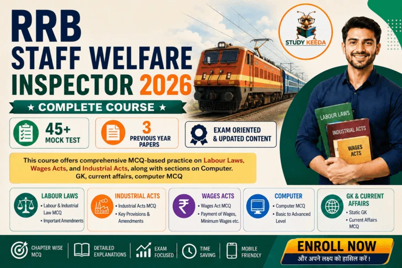 RRB Staff and Welfare Inspector test series poster